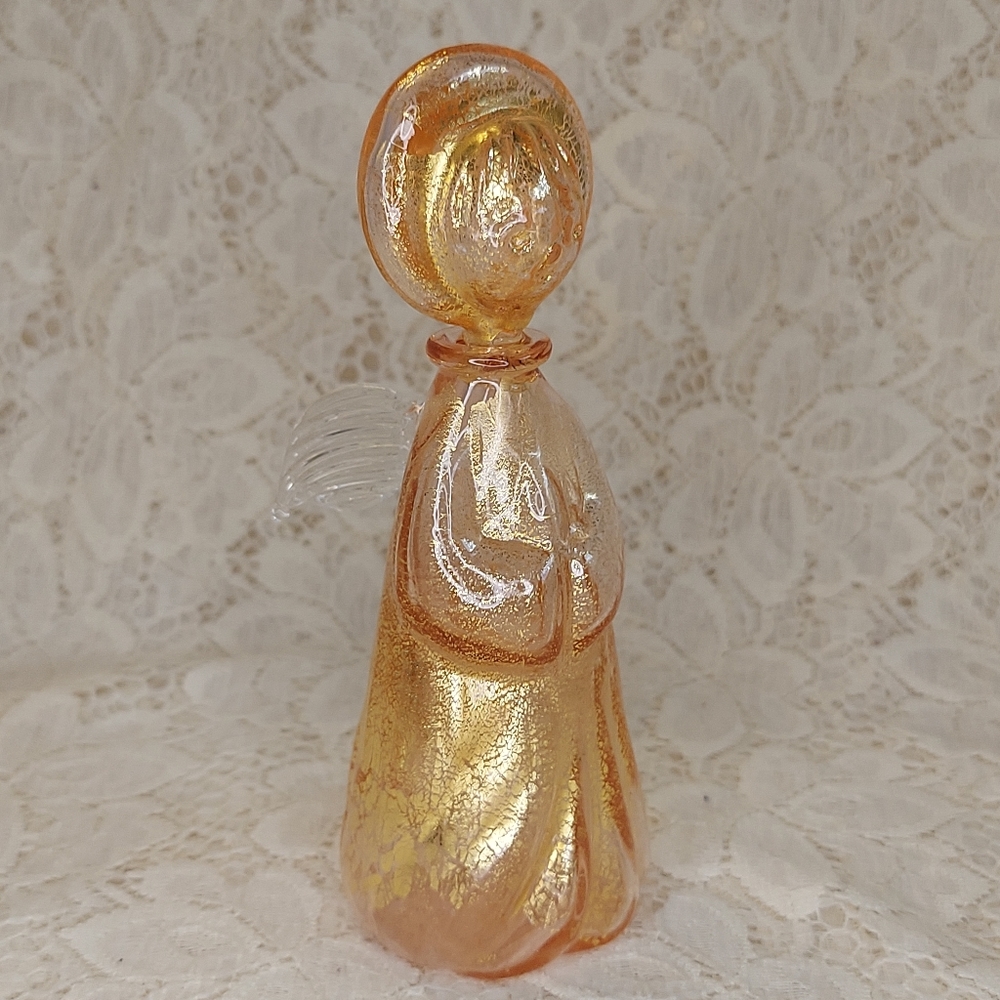 Beautiful Art Glass Angel Figurine for Christmas or Decor